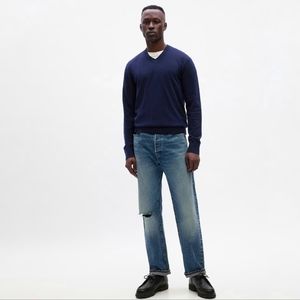 Gap Navy Blue V Neck Pullover Sweater